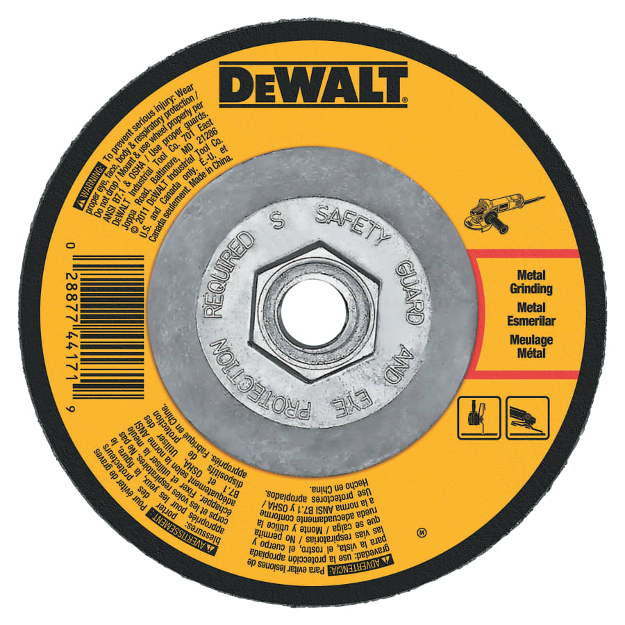 High-Performance Wheel, 4-1/2 in Dia, 1/8 in Thick, 24 Grit, Aluminum Oxide (Case of 10 EA)