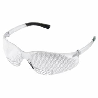 MCR Safety BKH10 BearKat BK1 Bifocal Reader Safety Glasses, 1.0 Diopter, Clear Frame