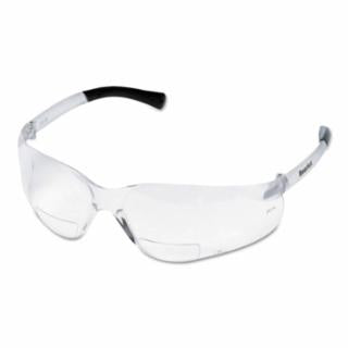 MCR Safety BKH25 BearKat BK1 Bifocal Reader Safety Glasses, Clear Lens, 2.5 Diopter