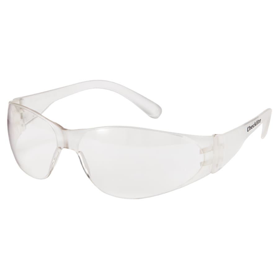 MCR Safety CL010 Checklite CL1 Frameless Safety Glasses, Clear Lens, Polycarbonate, Uncoated, Clear Frame