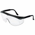 MCR Safety SS110 SS1 Series Safety Glasses, Clear Lens, Black Frame