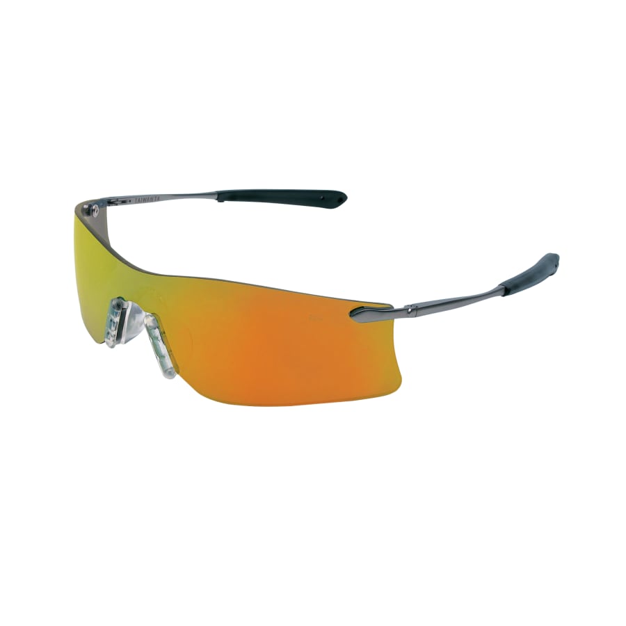 Rubicon T4 Protective Eyewear, Fire Mirror Lens, Frameless