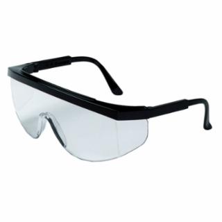 MCR Safety TK110 TK1 Series Safety Glasses, Clear Lens, Black Frame