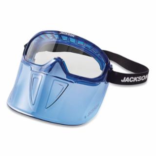 Jackson Safety 21000 GPL500 Premium Goggle with Detachable Face Shield, Blue Frame, Anti-Fog