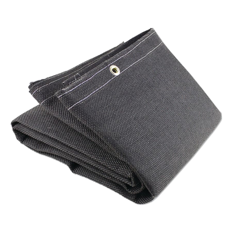 WILSON INDUSTRIES 36302 Vermiculite Medium-Duty Welding Blanket, 6 ft W x 6 ft L, 24 oz, with Grommets, Black