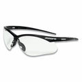 Jackson Safety 50000 SG Series Safety Glasses, Clear Poly Lens, Hardcoat Anti-Scratch, Black Poly Half-Frame
