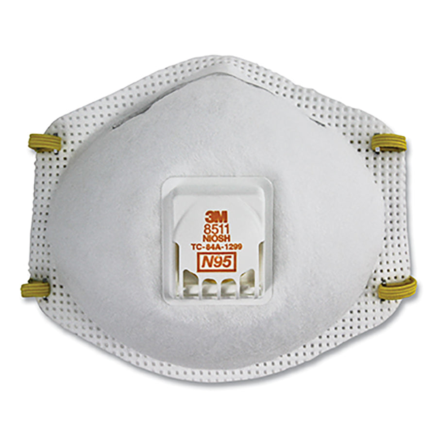 3M 8511 N95 Particulate Respirator, Half Facepiece, Two Fixed Straps, Reg