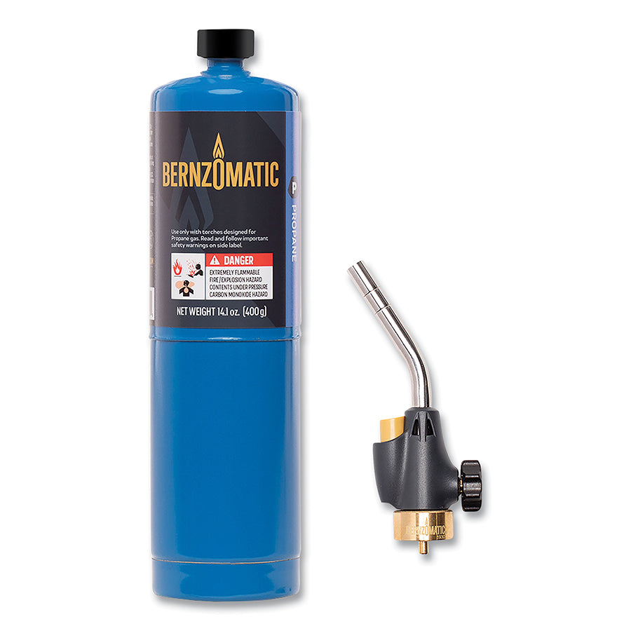Bernzomatic 361546 Self-Igniting Torch, WK2301, 14.1 oz Propane Cylinder