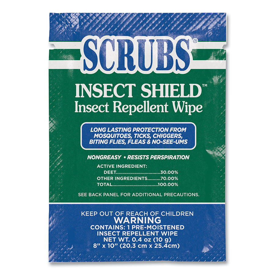 SCRUBS 91401 Insect Shield Insect Repellent Wipes