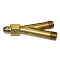 WESTERN ENTERPRISES 101 Y Connection, 200 psi, Brass, B-Size (F) to B-Size (M), 9/16 in-18 (F)