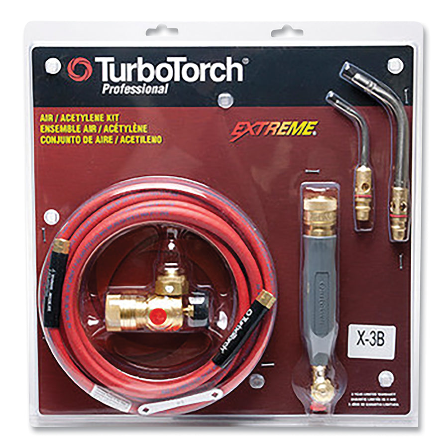 TurboTorch 0386-0335 Torch Kit Swirl, Extreme X-3B, Acetylene, Includes CGA 520 Regulator, Rear Valve Handle, Hose, 2...