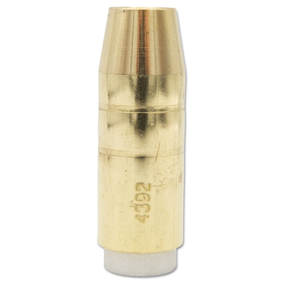 Bernard 4392 MIG Nozzle, Elliptical Series, 1/2 in Bore, Brass