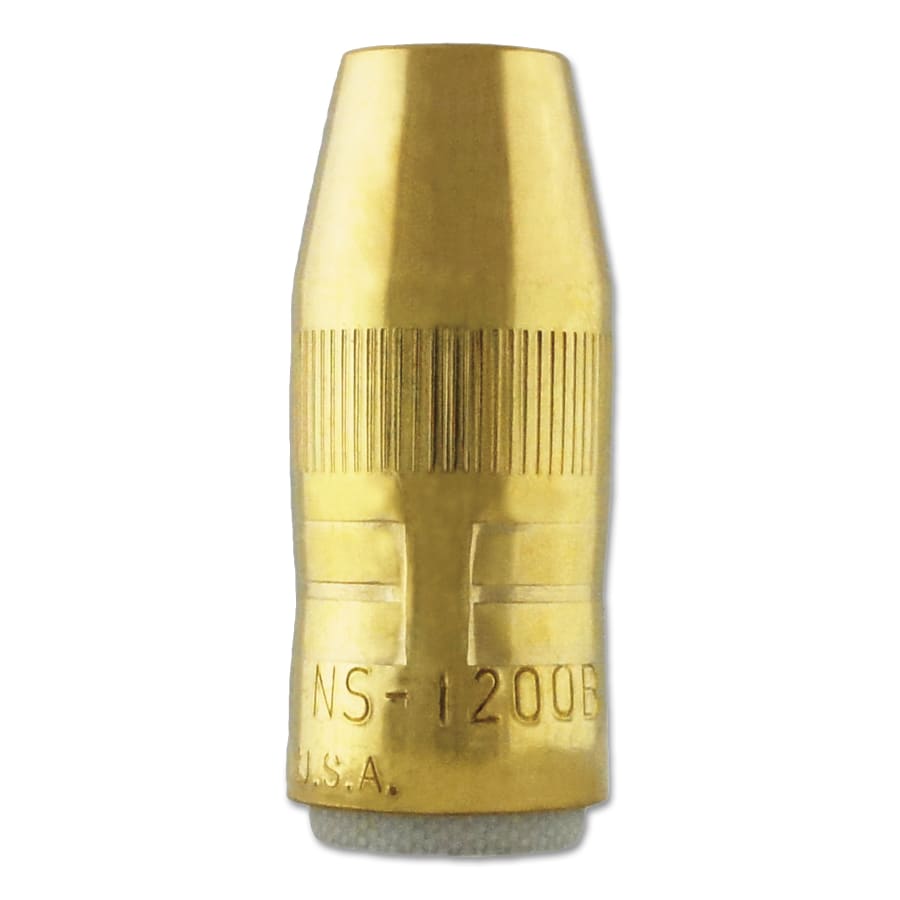 Bernard NS-1200B Centerfire MIG Nozzle, Tip Flush, 1/2 in, Brass