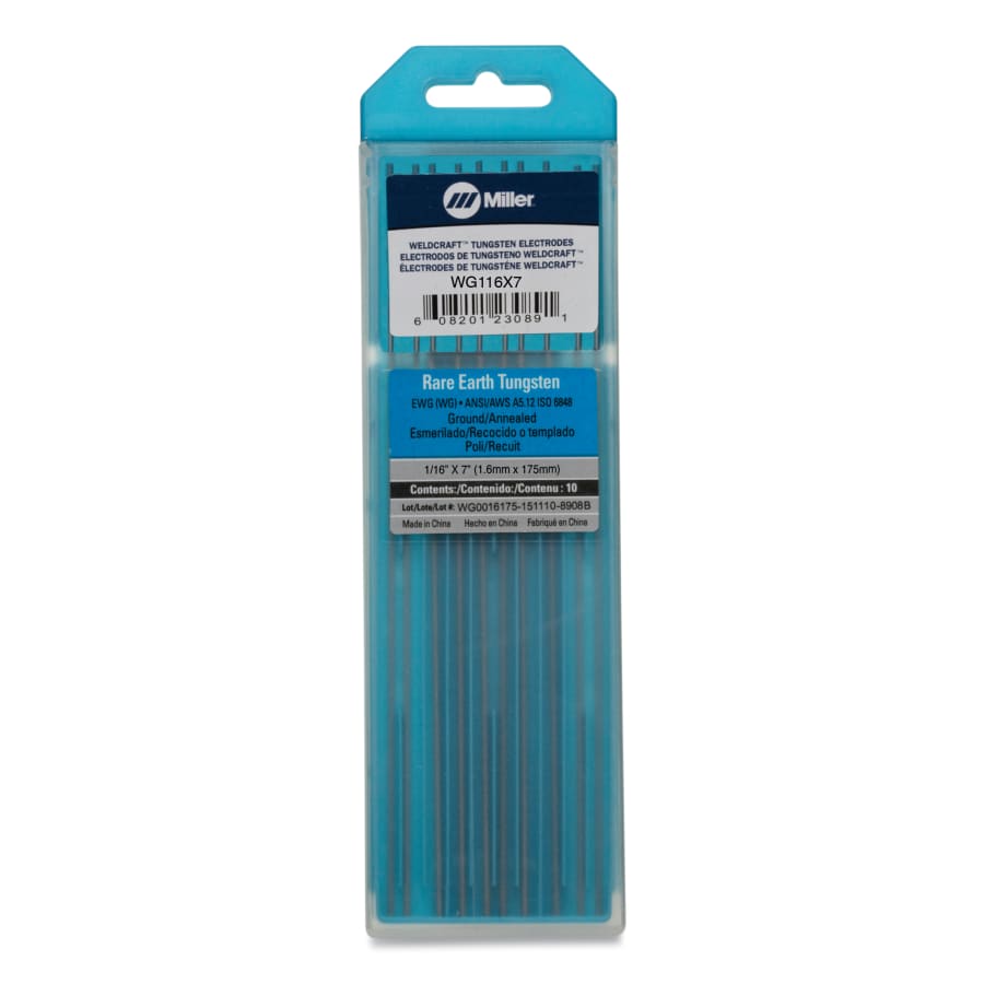 Weldcraft WG018X7 Rare Earth TIG Tungsten Electrode, 1/8 in x 7 in