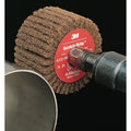 Cut and Polish Flap Brush, 3 in x 1/4 in, Medium, Aluminum Oxide, 8500 rpm