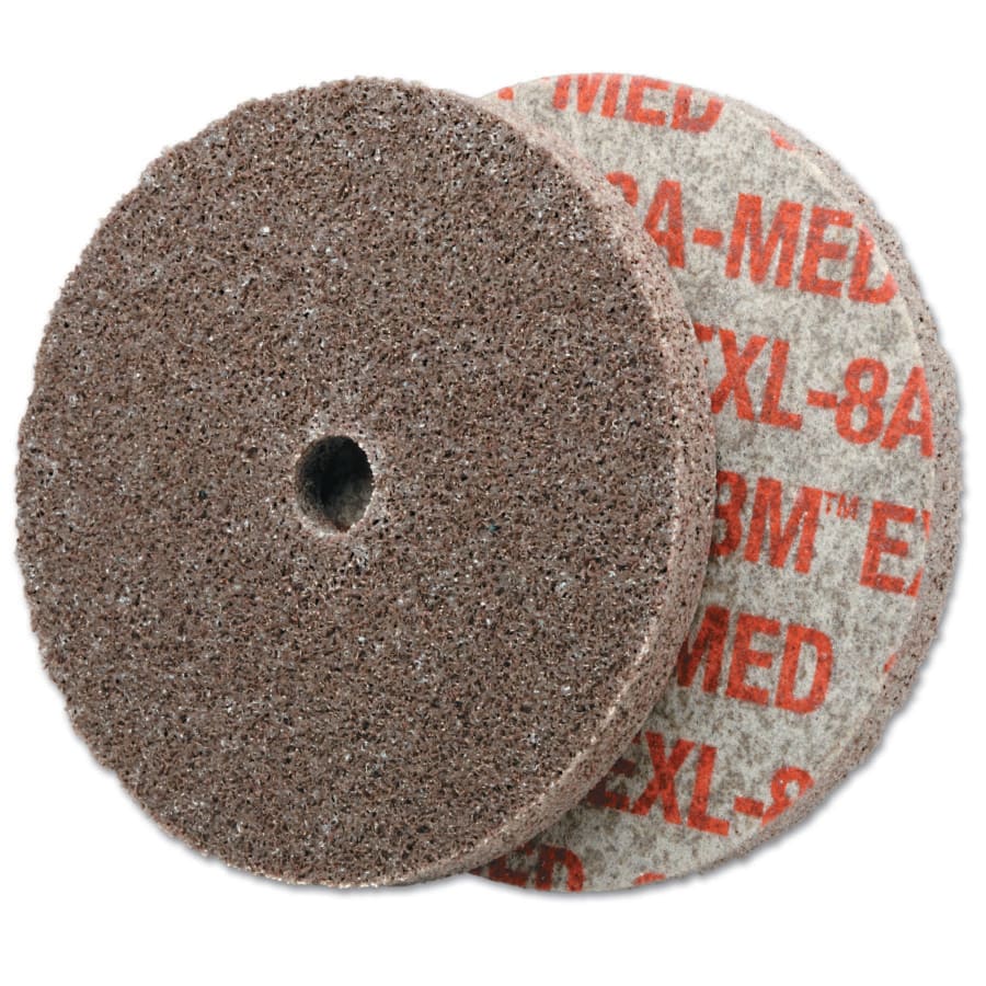 Scotch-Brite 048011-13717 EXL Unitized Wheel, 3 in, 1/2 in Arbor, Fine, Gray