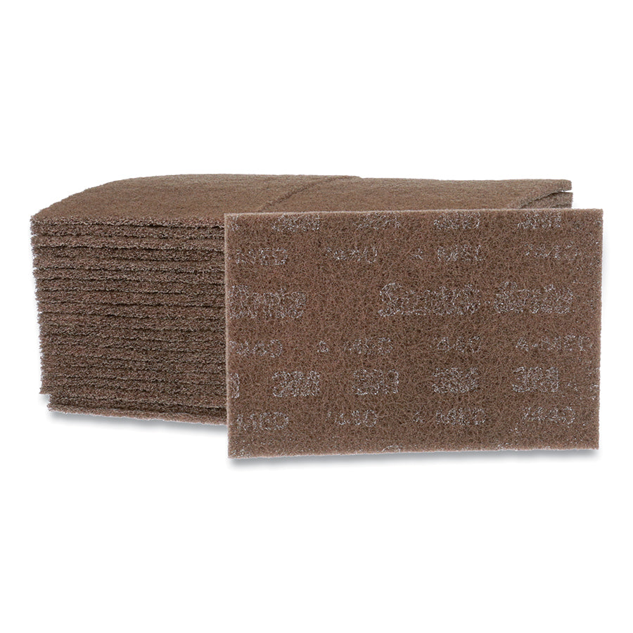 Scotch-Brite 048011-18451 Hand Pads, 6 in x 9 in, Tan, Medium (Pack of 40 EA)