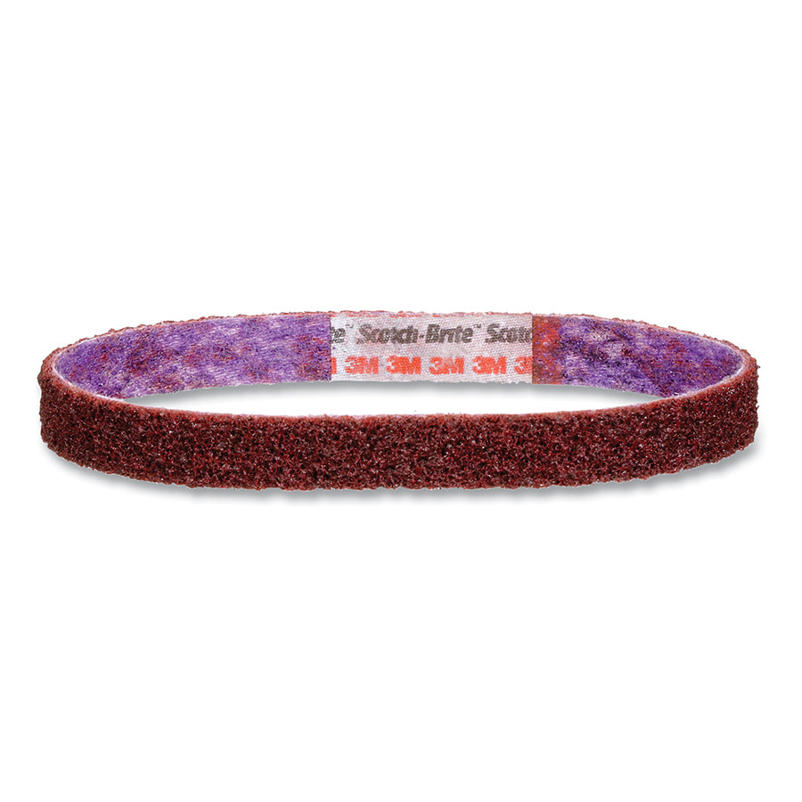 Scotch-Brite 048011-64457 Durable Flex Belt, 1/2 in x 12 in, Medium, Maroon (Pack of 20 EA)