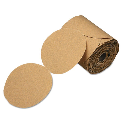 3M 051111-49909 Stikit™ Gold Paper Disc Roll 216U, Aluminum Oxide, 5 in dia x NH, P80 Grit, Die 500X