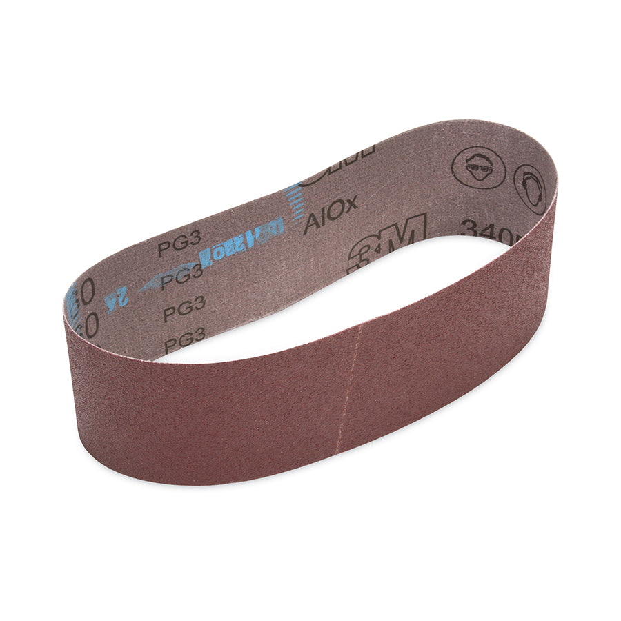 3M 051144-76509 Cloth Belt, 340D, X-Weight, 6 in W x 89 in L, 80 Grit, Aluminum Oxide, Film-Lok/Single Flex