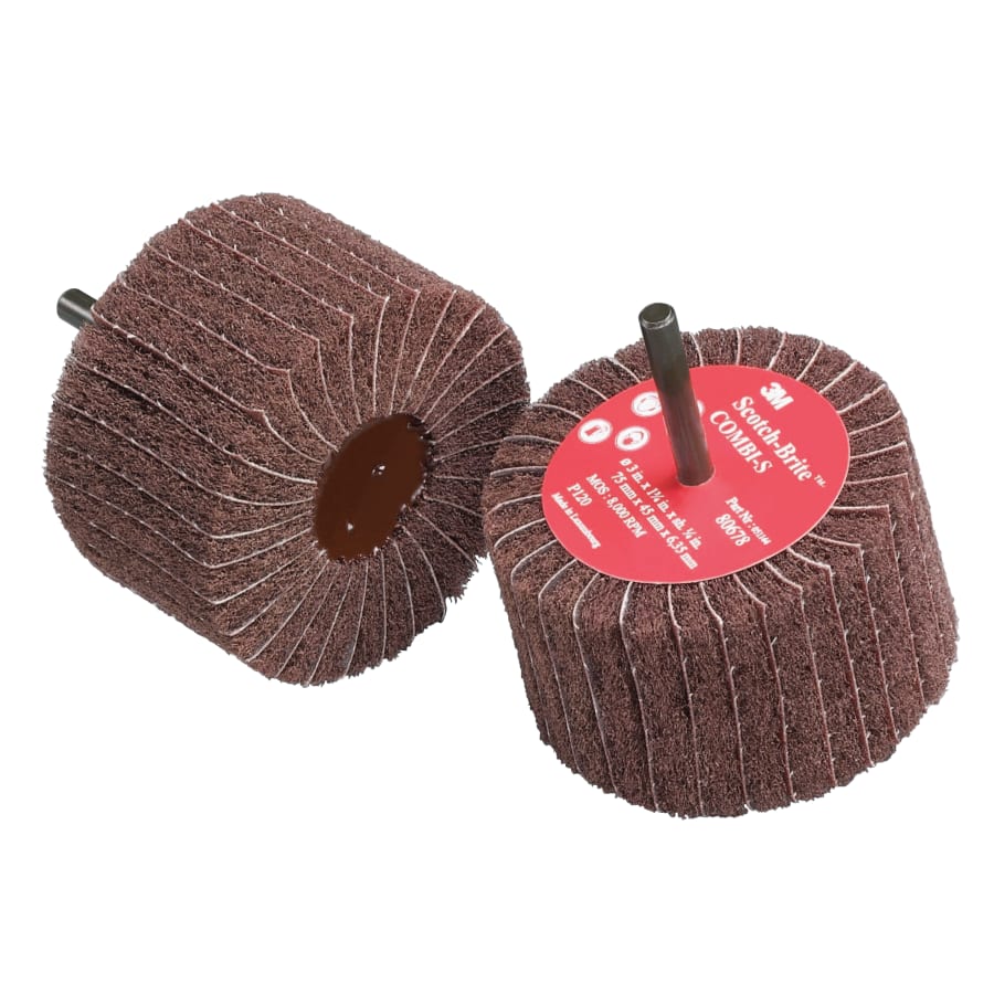 Scotch-Brite 051144-80678 Combi-S Wheel, 3 in dia, P120 Grit