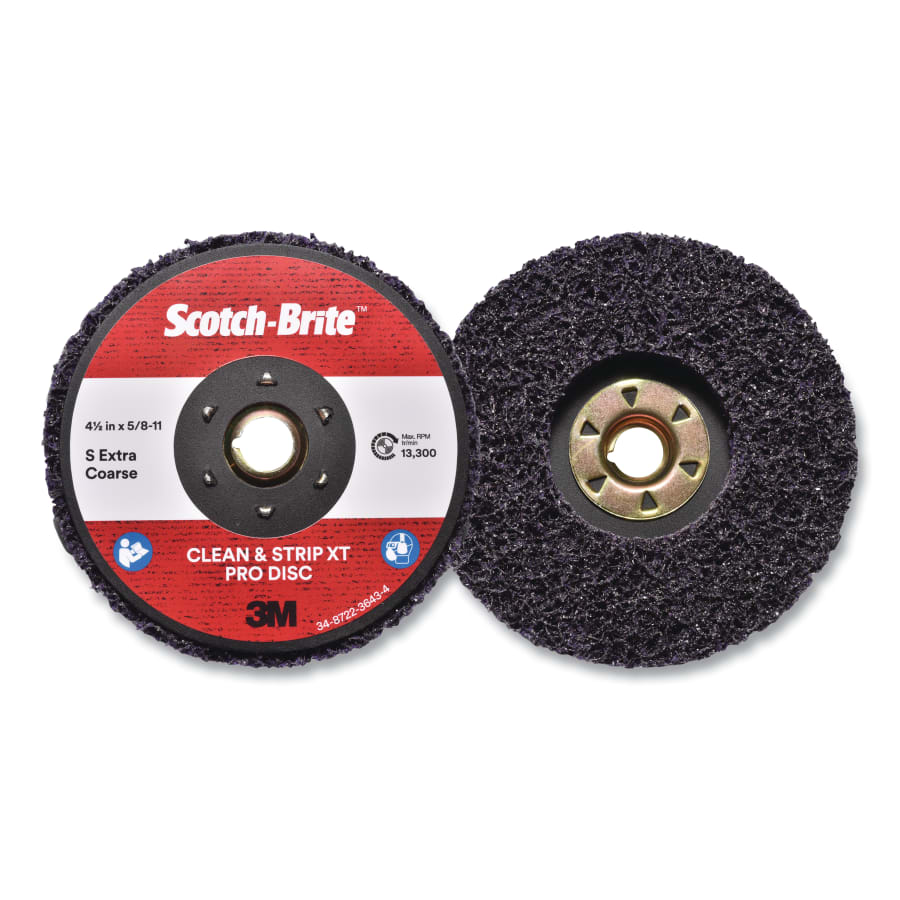 Scotch-Brite 638060-05588 Clean and Strip XT Pro Extra Cut Disc, 4-1/2 in, Purple (Pack of 10 DC)