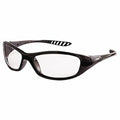 KleenGuard 20539 V40 Hellraiser Safety Glasses, Clear Lens, Black Frame