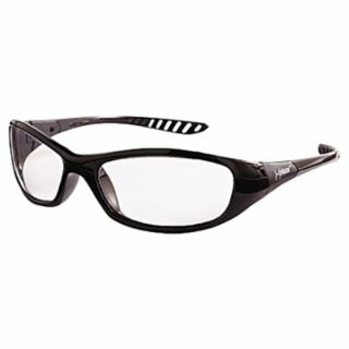 KleenGuard 20539 V40 Hellraiser Safety Glasses, Clear Lens, Black Frame