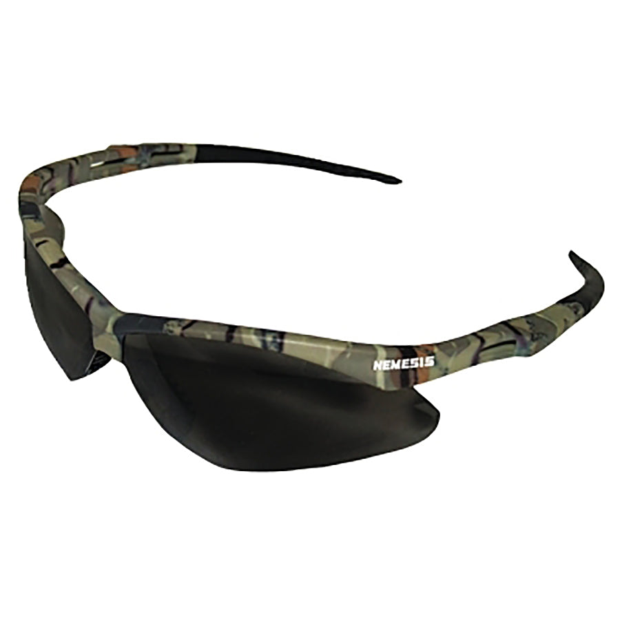 KleenGuard 22609 V30 Nemesis™ Safety Glasses, Smoke, Polycarbonate Lens, Anti-Fog, Camouflage Frame/Temples, Nylon
