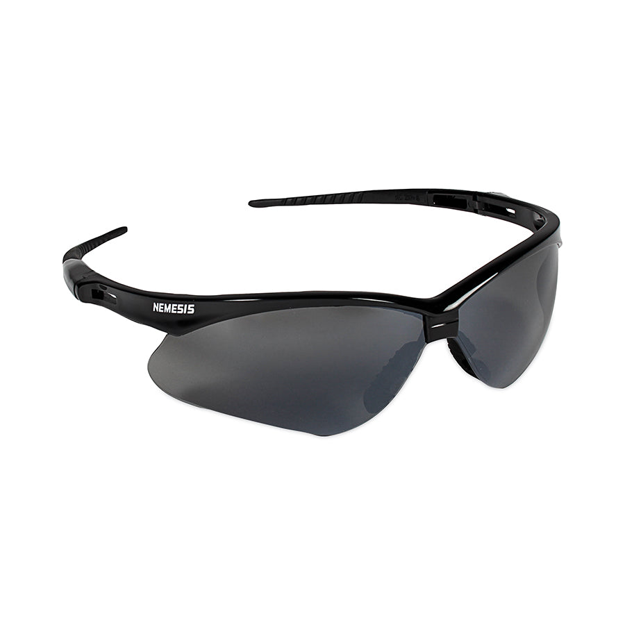 KleenGuard 25688 V30 Nemesis Safety Glasses, Smoke Mirror, Polycarbonate Lens, Black Frame/Temples, Nylon