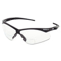 KleenGuard 28624 V60 Nemesis™ Rx Readers Prescription Safety Glasses, Clear, Polycarbonate Scratch-Resistant Lens, Black Frame/Temples, +2.0