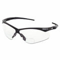 KleenGuard 28627 V60 Nemesis™ Rx Readers Prescription Safety Glasses, Clear, Polycarbonate Scratch-Resistant Lens, Black Frame/Temples, +2.5