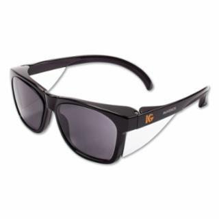 KleenGuard 49311 Maverick Safety Glasses, Smoke Anti-Fog Lens, Black Frame