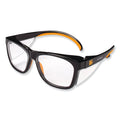 Maverick Safety Glasses, Clear Anti-Glare Lens, Black/Orange Frame