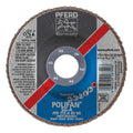 PFERD TOOLS 62150 Type 27 POLIFAN® SG Flap Disc, 4-1/2 in dia, 40 Grit, 7/8 arbor, 13000 RPM