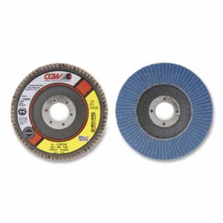 CGW Abrasives 31092 Z-Stainless Flap Disc, 4-1/2 in dia, 40 Grit, 7/8 in Arbor, 13300 RPM, T27 XL (Pack of 10 EA)