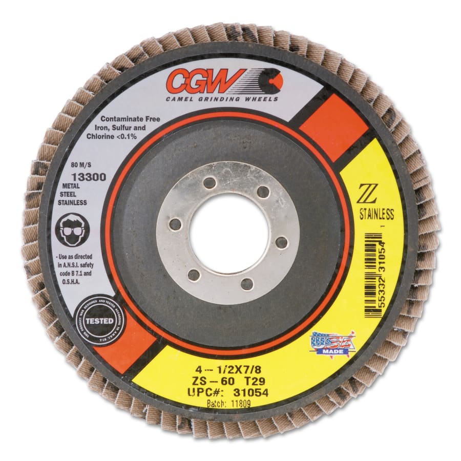 CGW Abrasives 35503 Type 1 Cut-Off Wheel, 3 in Dia, 1/16 in Thick, 3/8 in Arbor, 36 Grit (Pack of 50 EA)