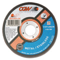 CGW Abrasives 35517 Quickie Cut™ Type 1 Extra Thin Cut-Off Wheel, 6 in dia, 0.045 in Thick, 7/8 in Arbor, 36 Grit
