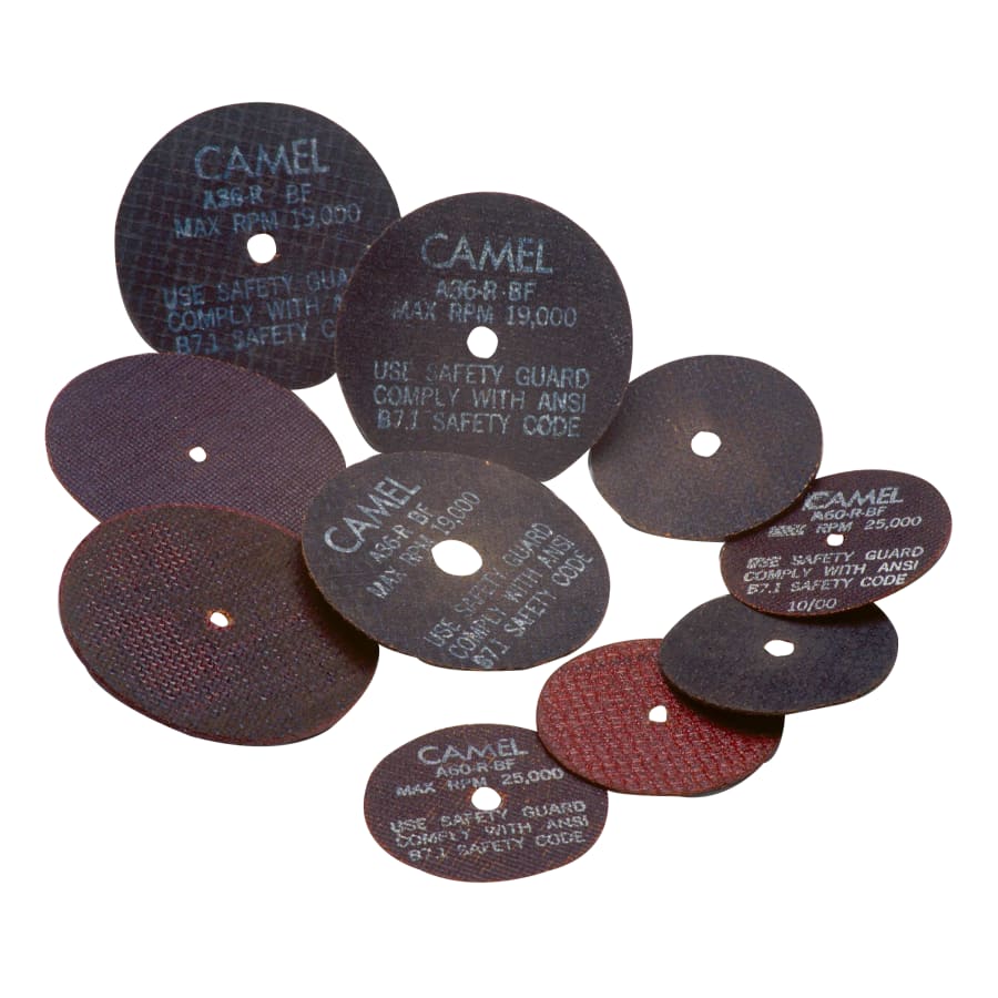 Cut-Off Wheel, Die Grinders, 2 in Dia, 1/8 in Thick, 24 Grit, Alum. Oxide (Pack of 50 EA)
