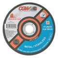 CGW Abrasives 45012 Quickie Cut™ Type 1 Extra Thin Cut-Off Wheel, 6 in dia, 0.040 in Thick, 7/8 in Arbor, 60 Grit