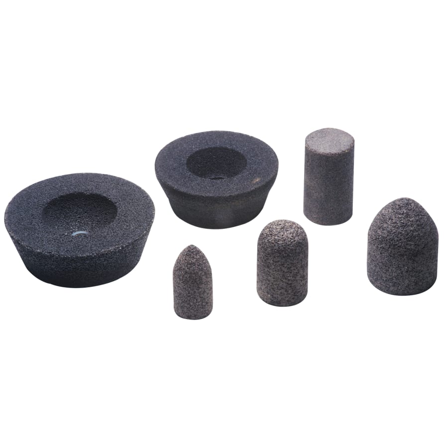 Resin Cones and Plugs, Type 16, 3 in Dia, 3 in Thick, 24 Grit, Aluminum Oxide (Pack of 10 EA)