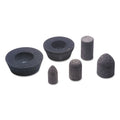 Resin Cones and Plugs, Type 18R, 3 in Dia, 3 in Thick, 24 Grit, Alum Oxide (Pack of 10 EA)