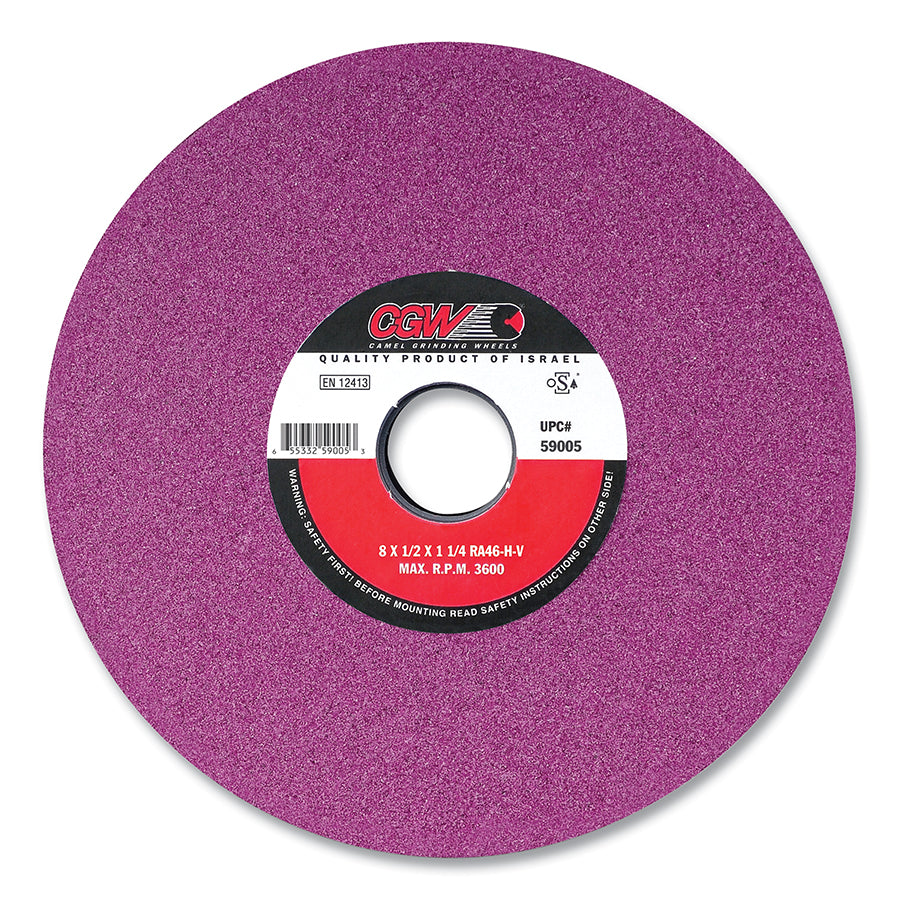 Ruby Surface Grinding Wheel, 8 x 1 in, 1-1/4 in Arbor, 46 Grit, J Grade