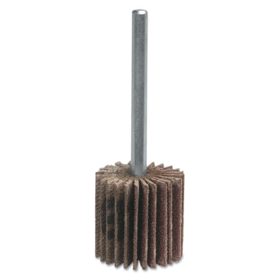 MERIT ABRASIVES 08834137312 Mini Flap Wheels with Mounted Steel Shanks, 1 in x 1 in, 120 Grit, 30,000 rpm (Pack of 10 EA)