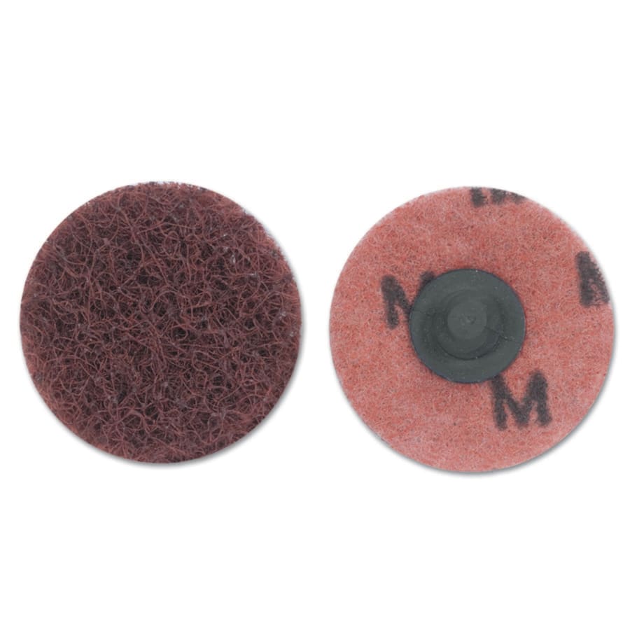Merit Abrasives 08834164065 High Strength Non-Woven Buffing Disc, 3 in, TR Quick-Change, Medium (Pack of 25 EA)