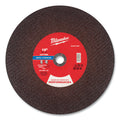 Milwaukee Tool Performance+ Metal Chop Saw Cut-Off Wheel Type 1, 14 in dia, 7/64 in Thickness, 1 in Arbor dia, 30 Grit, Aluminum Oxide