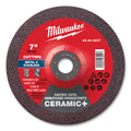 Milwaukee Tool Type 27 Ceramic+ Metal Cut Off Wheel, 7 in dia, 3/32 in Thickness, 7/8 in Arbor dia, 30 Grit, Ceramic
