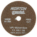 Norton 66243510628 Gemini Die Grinder Cut-Off Wheel, 3 in x 0.035 in, 3/8 in Arbor, 60 Grit (Carton of 25)