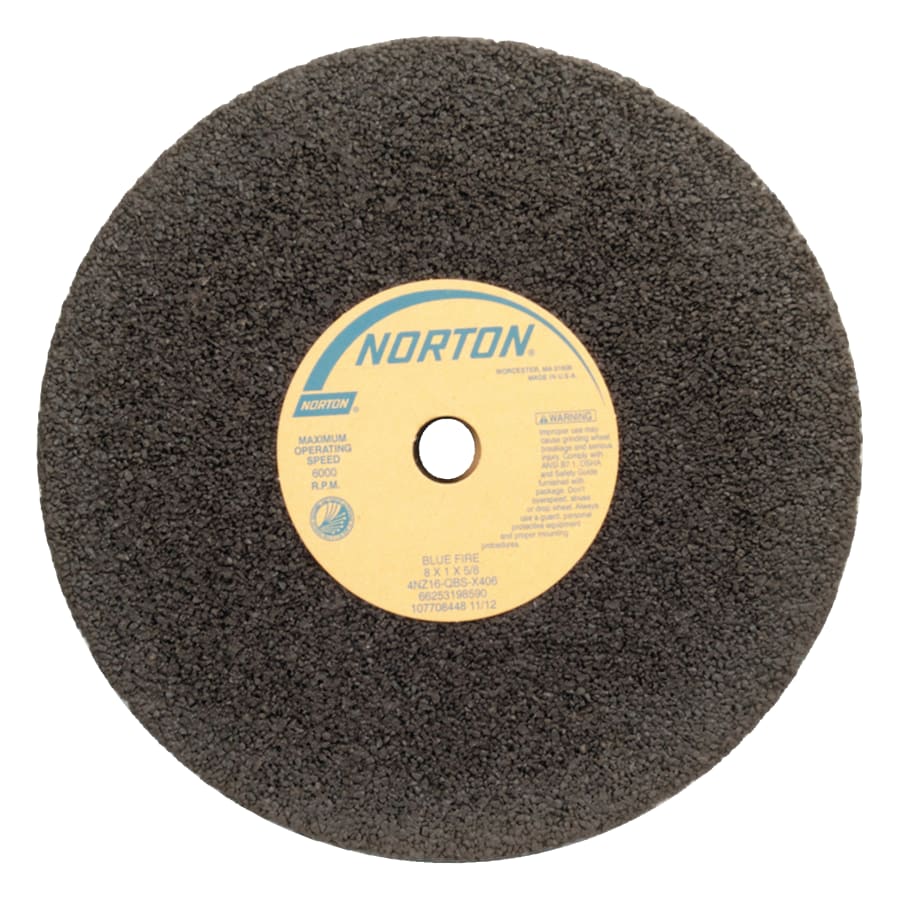 BlueFire Type 01 Straight Grinding Wheel, 8 in Dia, 1 in Thick, 5/8 in Arbor