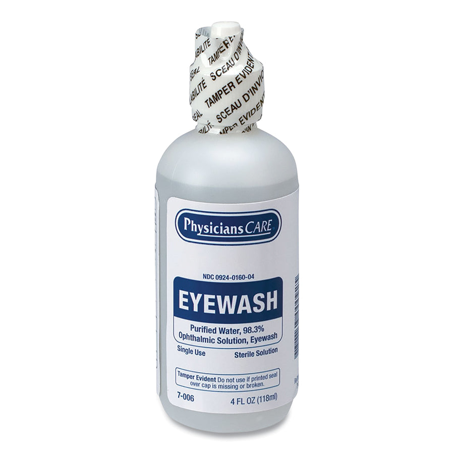 First Aid Only 7-006 Eye Flush Bottle, 4 oz